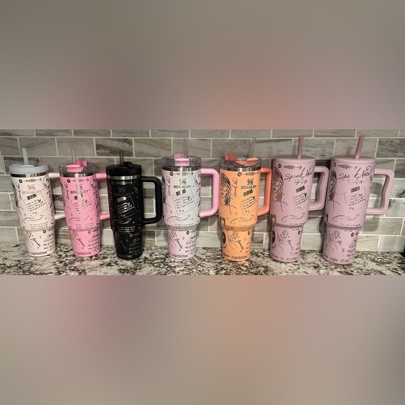 Taylor Swift Stanley Tumbler cup Rose Quartz 40 oz NEW laser engraved pick color - Picture 14 of 15